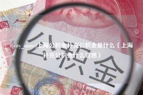 仁怀上海公积金补充公积金是什么（上海补充公积金什么意思）